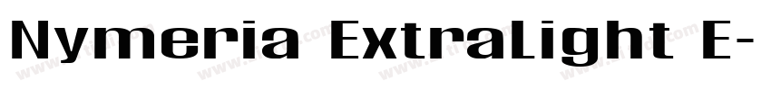 Nymeria ExtraLight E字体转换